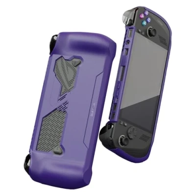 Afbeelding van Skull &amp; Co. GripCase Ally for ROG X: een zachte beschermhoes met gestructureerde handgrepen volledige bescherming en standaard, schokabsorptie antislip anti kras cover ontwerp Galactic