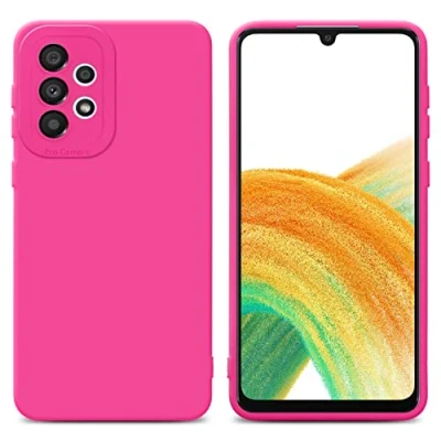 Afbeelding van Cadorabo Hoesje voor Samsung Galaxy A52 (4G / 5G) A52s in Fluid HOTPINK Beschermhoes gemaakt van flexibel TPU silicone Cover Case