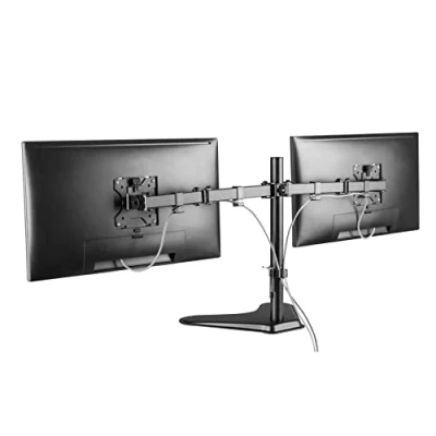 Afbeelding van Proper Staande bureaustandaard met dubbele arm voor 33 cm, 48 53 58 61 68 cm en 81 zwart