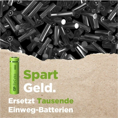Afbeelding van AAA micro batterij GP NiMH 850 mAh ReCyko 1.2V 8 stuks