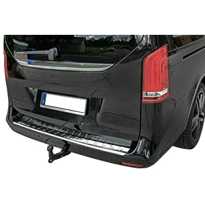 Afbeelding van Recambo Bumperbescherming van verchroomd roestvrij staal, compatibel met Mercedes Vito W447, V klasse premium kwaliteit