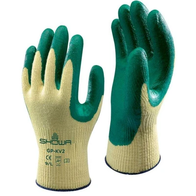 Afbeelding van Showa GP KV2R Snijbestendig Handschoenen (Geel / Groen) Maat XL