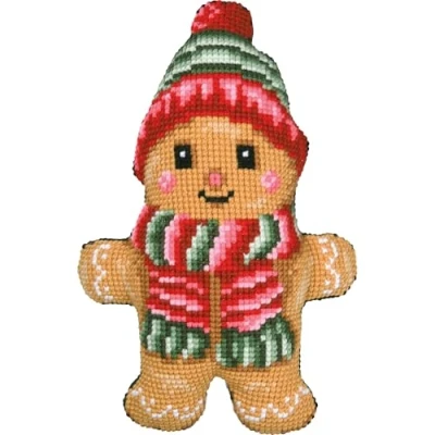 Afbeelding van Vervaco Kruissteekvormkussen met rug kit Gingerbread PN 0214528