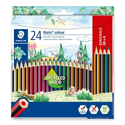 Afbeelding van Kleurpotloden Staedtler Noris set à 20+4 kleuren