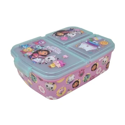 Afbeelding van Theonoi Gabby Dollhouse broodtrommel voor kinderen, van kunststof, BPA vrij, leuk cadeau kinderen (Gabby&#039;s Dollhouse)