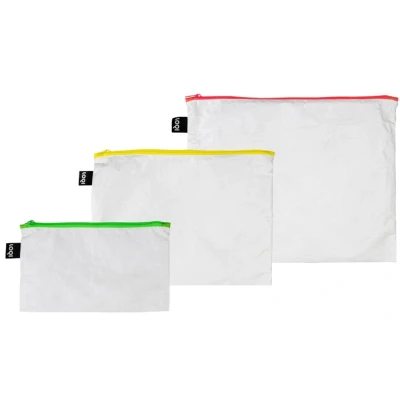 Afbeelding van LOQI Zip Pockets Tyvek Dark Orange, Yellow, Green