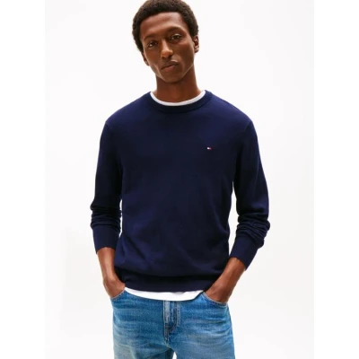Afbeelding van Tommy Hilfiger PIMA ORG CREW NECK Trui, Heren, Maat: XS, Desert sky