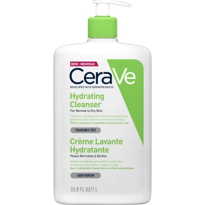 Afbeelding van CeraVe Hydraterende Reinigingscrème voor normale tot droge huid met 3 Essentiële Ceramiden 1000ML