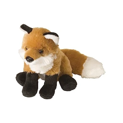 Afbeelding van Wild Republic pluche knuffeldier Vos rood/zwart 29 cm bosdieren