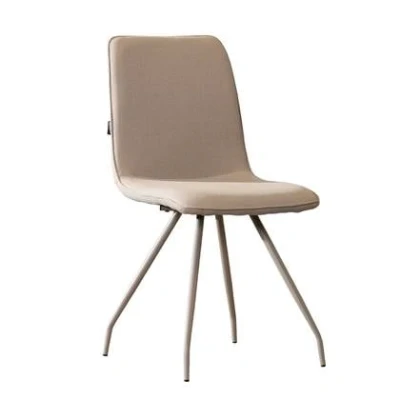Afbeelding van Bronx71® Scandinavische eetkamerstoel Pippi taupe gerecyclede stof stoel