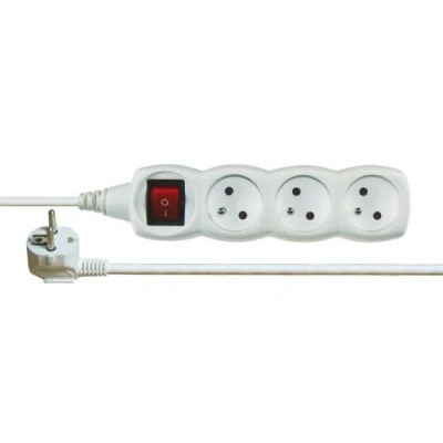 Image de EMOS P1313 Coupe circuit CA 250 V connecteurs de sortie : 3 m cordon France blanc
