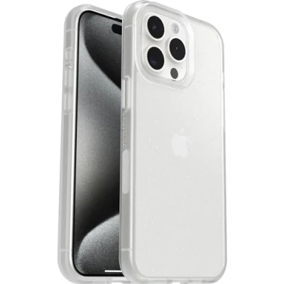 Afbeelding van Otterbox React Backcover Apple iPhone 15 Pro Max Transparant, Stardust Inductieve lading