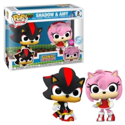 Afbeelding van Funko Pop! Games: Sonic Shadow &amp; Amy 2pk TargetCon Exclusive Flocked