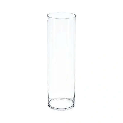 Afbeelding van Atmosphera bloemenvaas Nantes Cilinder model transparant bubbel glas H50 x D15 cm