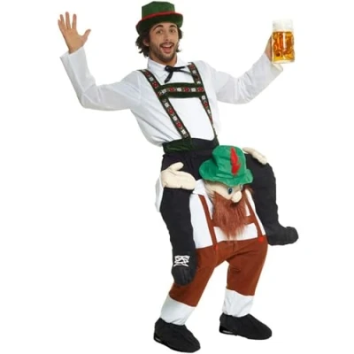 Afbeelding van Morph Oktoberfest kostuum voor heren, schoudervrij tirolkostuum