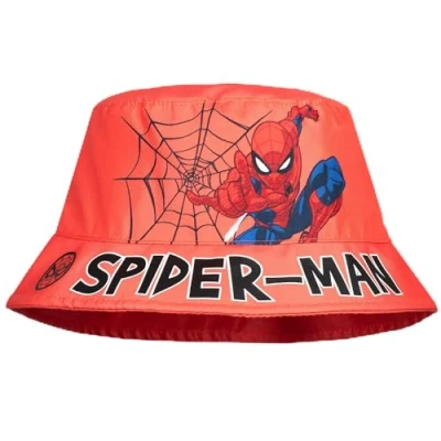 Afbeelding van Marvel Spiderman vissershoed voor jongens leeftijd 3 9 kinderen zomerhoed lichte ademende zonnehoed cadeau rood, één maat, Rood