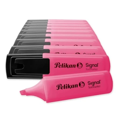Afbeelding van Pelikan 803595 markeerstift Signaal Pink, 10 stuks