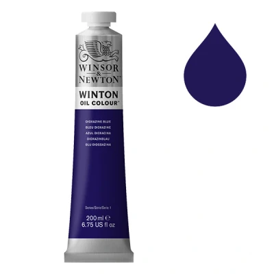 Image de Winsor &amp; Newton Winton peinture à l&#039;huile (200 ml) 406 bleu dioxazine