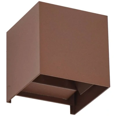 Afbeelding van Lindby LED buiten wandlamp Nivar, 10 cm, roestbruin, metaal