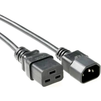 Afbeelding van ACT AK5439 230V Stroomkabel C14/C19 Zwart 1 meter