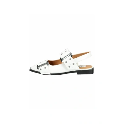 Afbeelding van Steve Madden Grand AVE Slingback ballerina ́s White patent, Dames, Maat: 38, patent Imitatieleer/ textiel