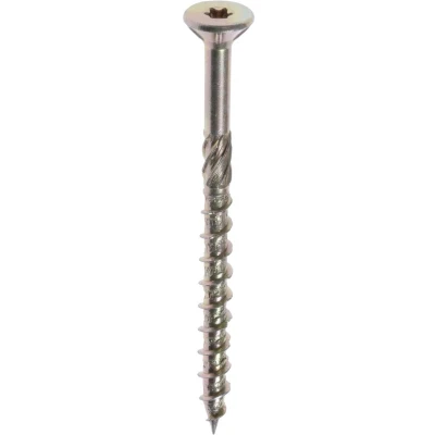 Afbeelding van Woodies Ultimate spaanplaatschroeven 4x50mm platkop geel verzinkt deeldraad T20 61440402 (Per 200 stuks)
