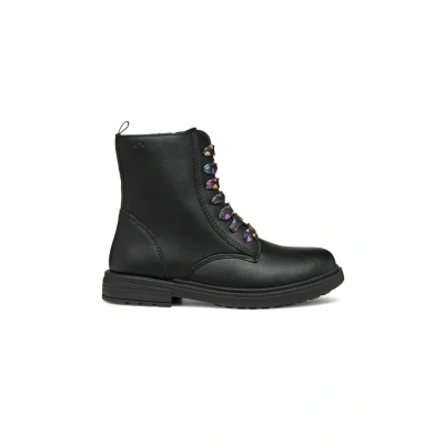 Afbeelding van Geox Eclair Veterboots voor kinderen, Maat: 27, Black multicolor Kunststof