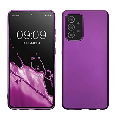Afbeelding van kwmobile telefoonhoesje geschikt voor Samsung Galaxy A52 / 5G A52s Hoesje smartphone Back cover in metallic paars