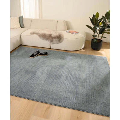 Afbeelding van Tapijt/Vloerkleed Strepen Fancy Lines Petrol 80x150 Cm