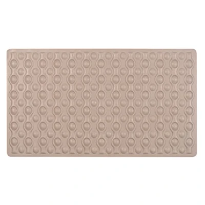 Afbeelding van WENKO Rocha Badmat taupe Badkuipmat antislip met vele zuignappen, natuurlijk rubber, 40 x 70 cm,