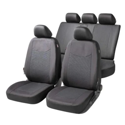 Afbeelding van WALSER Speedway ZIPP IT Premium 11859 Stoelhoes Zwart Polyester voor en achter VOLKSWAGEN: Caddy 3, Golf 5, Touran II, MERCEDES BENZ: W124 Saloon