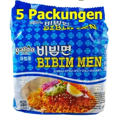Afbeelding van Paldo Bibim Men instant pasta, zoet en kruidig, 5 x 130 g, stuks