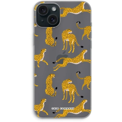 Afbeelding van Case Company® hoesje geschikt voor iPhone 15 Plus Luipaard Soft Cover Telefoonhoesje Bescherming aan alle Kanten en Schermrand