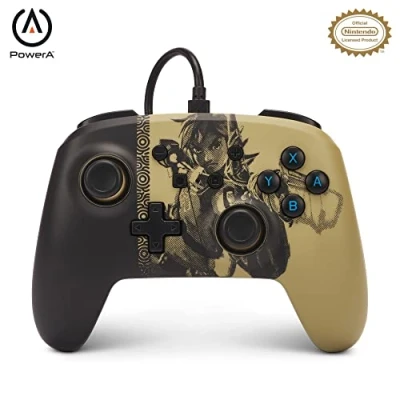 Image de Manette filaire PowerA Améliorée Ancient Archer pour Nintendo Switch Noir et Beige