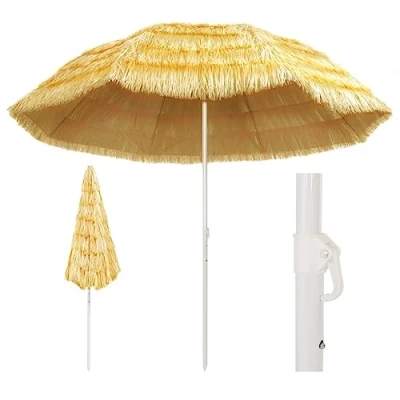 Afbeelding van vidaXL Strandparasol Hawaï stijl 300 cm naturel