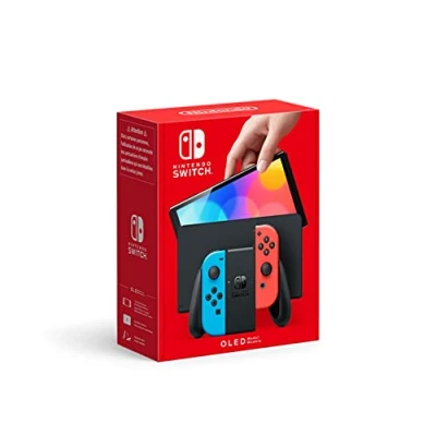 Afbeelding van Nintendo Schakel [OLED model] neonblauw/neonrood om