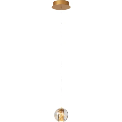 Afbeelding van Lucide DILENKO Hanglamp Ø 14 cm LED 1x4,2W 2700K Mat Goud / Messing