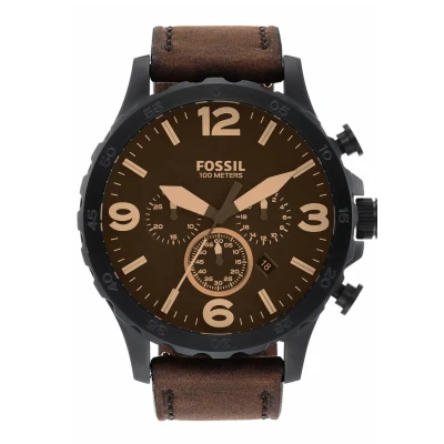 Afbeelding van Fossil heren Nate horloge JR1487 in de kleur Bruin