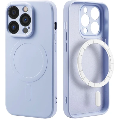 Afbeelding van iMoshion Hoesje Geschikt voor iPhone 14 Pro Siliconen Color Backcover MagSafe Lila