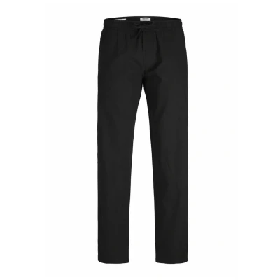 Afbeelding van Jack &amp; Jones Jpstkane Jjsummer Linen Blend Jogger Broek, Heren, Maat: Small, Black