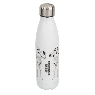 Afbeelding van Out of the Blue Stormtrooper Waterfles van roestvrij staal, wit, 500 ml, herbruikbaar, voor warme en koude dranken, 71/3292 wit