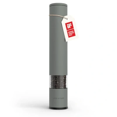 Afbeelding van LARS NYSØM &#039;Lagom&#039; Peper en zoutmolen XL 1 stuk (28,8cm) Verstelbae maalgraad Roestvrijstaal Cool Grey
