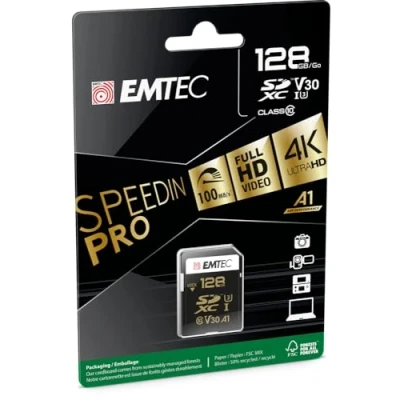 Image de EMTEC Speedin carte mémoire flash 128 Go SDXC UHS I