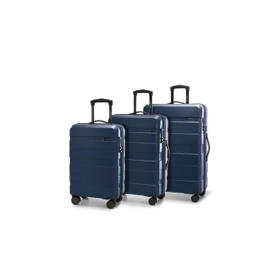 Afbeelding van WITTCHEN COMODO Line Set van harde ABS koffers met TSA slot, maat S, M en L, Donkerblauw, kofferset 3 delig, koffers,