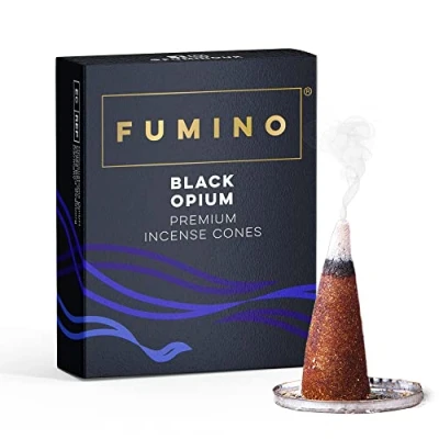 Afbeelding van Fumino wierookkegels natuurlijke geur Black Opium 20 verse Masala Agarbatti Joss Smoke geuren voor ontspanning, meditatie, ontspanning en woondecoratie
