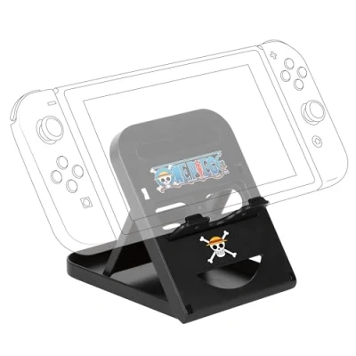Image de Konix One Piece Support Stand pour Nintendo Switch, Switch 2, smartphones et tablettes Position réglable Noir