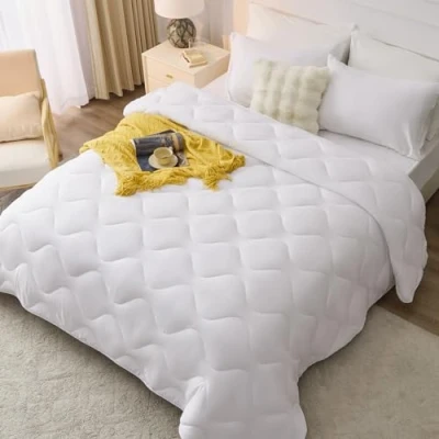 Afbeelding van WAVVE dekbed 270 g/m² voor vierkant en half vier seizoenen bed winterdekbed 200 x cm synthetische microvezel wit