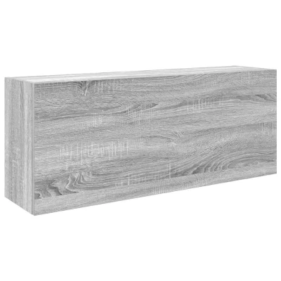 Afbeelding van Badkamerwandkast 100x25x40 cm bewerkt hout grijs sonoma eiken