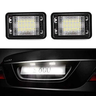 Afbeelding van GOFORJUMP 2 stuks voor M/ERCEDES B/ENZ GLK X204 Canbus foutloze led kentekenplaatverlichting wit 12V kentekenplaatlamp Benz accessoires