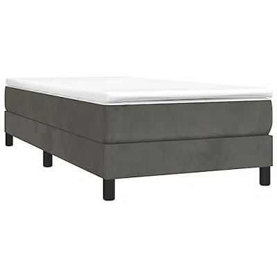 Afbeelding van Boxspringframe fluweel donkergrijs 90x200 cm